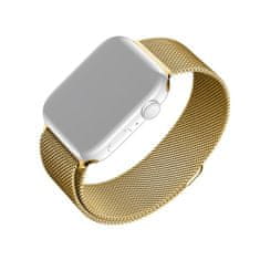 FIXED Síťovaný nerezový řemínek FIXED Mesh Strap pro Apple Watch 42/44/45/46/49mm, zlatý