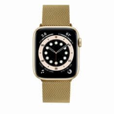 FIXED Síťovaný nerezový řemínek FIXED Mesh Strap pro Apple Watch 42/44/45/46/49mm, zlatý