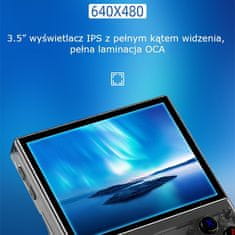 UNBRANDED KONZOLE ANBERNIC RG35XX PLUS, TRANSPARENTNÍ ČERNÁ/PRŮSVITNÁ ČERNÁ