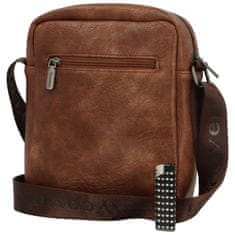 Coveri WORLD Trendy pánská koženková crossbody taška Coveri Amand, hnědá