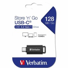 Verbatim VERBATIM PENDRIVE 128GB USB-C ČERNÁ/ČERNÁ 49459