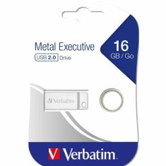 Verbatim VERBATIM PENDRIVE 16GB USB-A 2.0 KOVOVÝ EXECUTIVE STŘÍBRNÁ/STŘÍBRNÁ 98748