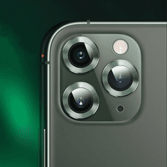 USAMS USAMS SKLO OBJEKTIVU FOTOAPARÁTU IPHONE 11 KOVOVÝ KROUŽEK ZELENÝ/ZELENÝ BH572JTT05 (US-BH572)