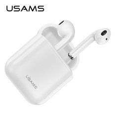 USAMS BEZDRÁTOVÁ SLUCHÁTKA USAMS BLUETOOTH 5.0 ŘADY TWS LU BÍLÁ/BÍLÁ BHULU01 (US-LU001)