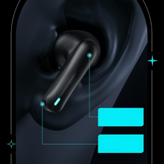 USAMS BEZDRÁTOVÁ SLUCHÁTKA USAMS BLUETOOTH 5.3 TWS ENC ŘADY XJ13 GAMING EARBUDS ČERNÁ/ČERNÁ BHUXJ01 (US-XJ13)