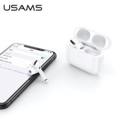 USAMS BEZDRÁTOVÁ SLUCHÁTKA USAMS BLUETOOTH 5.0 TWS EMALL SERIES BÍLÁ/BÍLÁ BHUYM01 (US-YM001)