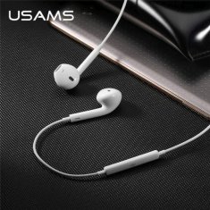 USAMS USAMS SŁUCHAWKI STEREO EP-24 LIGHTNING IPHONE 7/8/X/XS/XS MAX/XR BIAŁY/WHITE HSEP2401