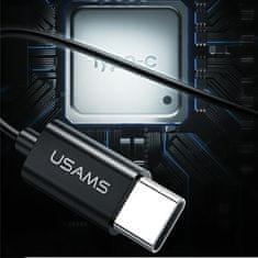 USAMS USAMS EP-43 KOVOVÁ STEREO SLUCHÁTKA USB-C ČERNÁ/ČERNÁ HSEP4301