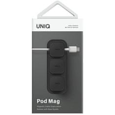 UNIQ UNIQ POD MAG MAGNETICKÝ ORGANIZÉR KABELŮ + ZÁKLADNA TMAVĚ ŠEDÁ/UHLOVĚ TMAVĚ ŠEDÁ