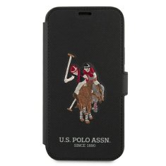 U.S. Polo Assn. US POLO USFLBKP12LPUGFLBK IPHONE 12 PRO MAX 6,7" ČERNÁ/ČERNÁ KNIHA POLO EMBROIDERY COLLECTION