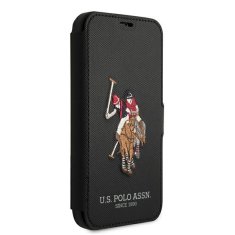 U.S. Polo Assn. US POLO USFLBKP12LPUGFLBK IPHONE 12 PRO MAX 6,7" ČERNÁ/ČERNÁ KNIHA POLO EMBROIDERY COLLECTION