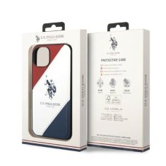 U.S. Polo Assn. US POLO USHCP14SPSO3 IPHONE 14 / 15 / 13 6,1" BÍLÁ/BÍLÁ TRICOLOR EMBOSSED