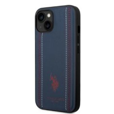 U.S. Polo Assn. US POLO USHCP14MPFAV IPHONE 14 PLUS / 15 PLUS 6,7" TMAVĚ MODRÁ KOŽENÝ STEH