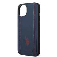 U.S. Polo Assn. US POLO USHCP14MPFAV IPHONE 14 PLUS / 15 PLUS 6,7" TMAVĚ MODRÁ KOŽENÝ STEH