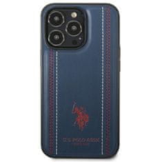 U.S. Polo Assn. US POLO USHCP14LPFAV IPHONE 14 PRO 6,1" TMAVĚ MODRÁ KOŽENÝ STEH