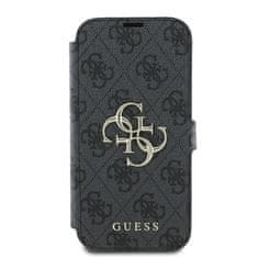 UNBRANDED GUESS GUBKP16L4GMGGR IPHONE 16 PRO 6,3" ČERNÁ/ČERNÁ KNIHA 4G KOVOVÉ LOGO