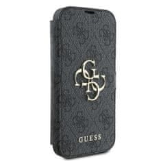 UNBRANDED GUESS GUBKP16L4GMGGR IPHONE 16 PRO 6,3" ČERNÁ/ČERNÁ KNIHA 4G KOVOVÉ LOGO