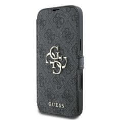 UNBRANDED GUESS GUBKP16M4GMGGR IPHONE 16 PLUS 6,7" ČERNÁ/ČERNÁ KNIHA 4G KOVOVÉ LOGO