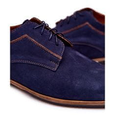 Kožené boty Bednarek 684 navy blue velikost 40