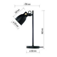 Emos Stolní lampa JULIAN na žárovku E27 Z7621B, černá 1538186000