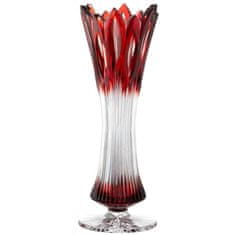 Caesar Crystal Váza Flame, barva rubín, výška 305 mm