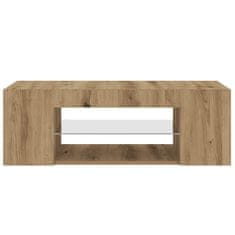 Vidaxl TV stolek s LED dub artisan 90 x 39 x 30 cm kompozitní dřevo