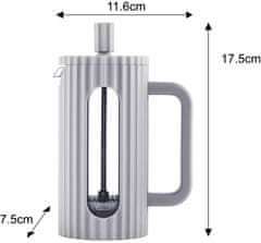 KLAUSBERG Skleněný french press na čaj 350 ml šedý KLAUSBERG KB-7742