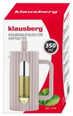 KLAUSBERG Skleněný french press na čaj 350 ml béžový KLAUSBERG KB-7744