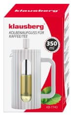 KLAUSBERG Skleněný french press na čaj 350 ml krémový KLAUSBERG KB-7743