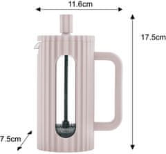 KLAUSBERG Skleněný french press na čaj 350 ml béžový KLAUSBERG KB-7744