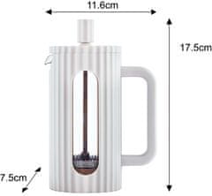 KLAUSBERG Skleněný french press na čaj 350 ml krémový KLAUSBERG KB-7743