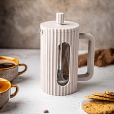 KLAUSBERG Skleněný french press na čaj 350 ml béžový KLAUSBERG KB-7744