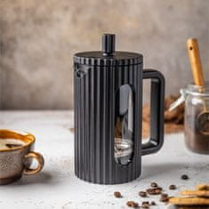 KLAUSBERG Skleněný french press na čaj 600 ml černý KLAUSBERG KB-7746