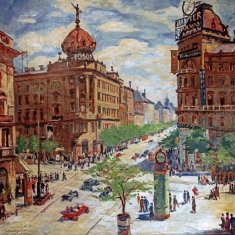 Grafika Čtvercové puzzle Pohled na Budapešť 1000 dílků