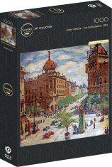 Grafika Čtvercové puzzle Pohled na Budapešť 1000 dílků