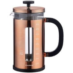 KLAUSBERG Skleněný french press kávovar na čaj 1000 ml růžovo-zlatý KLAUSBERG KB-7740