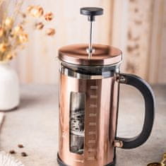 KLAUSBERG Skleněný french press kávovar na čaj 1000 ml růžovo-zlatý KLAUSBERG KB-7740