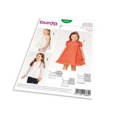 Burda Střih Burda 9362 - Dětská halenka, nabírané šaty