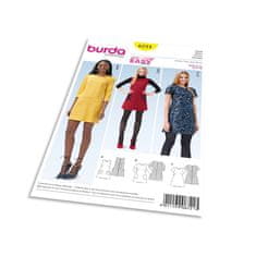 Burda Střih Burda 6721 - Áčkové šaty, mini šaty, šaty s kapsami