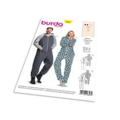 Burda Střih Burda 6397 - Dámský a pánský domácí overal, kombinéza