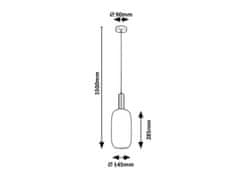 Rabalux Rabalux závěsné svítidlo Sinopia E27 1x MAX 60W zlatá 5224