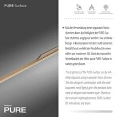 PAUL NEUHAUS PAUL NEUHAUS Závěsné svítidlo PURE Surface bronz 160x25 nastavitelná výška 3000K PN 2302-97