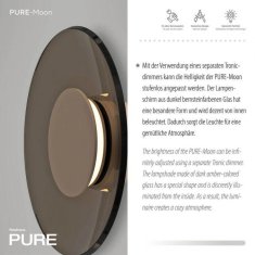 PAUL NEUHAUS PAUL NEUHAUS LED nástěnné svítidlo Pure Moon bronz stmívatelné 2700K PN 9594-97