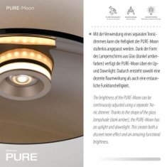 PAUL NEUHAUS PAUL NEUHAUS LED stropní svítidlo Pure Moon bronz jantarová barva stmívatelné 2700K PN 6095-97