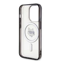 Karl Lagerfeld Originální kryt KARL LAGERFELD hardcase IML Choupette`s Head MagSafe KLHMP15LHCHNOTK for Apple iPhone 15 Pro , barva čirá