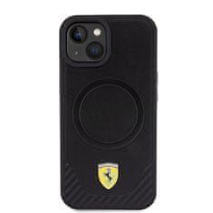 Ferrari FEHMP15SPTEK hard silikonové pouzdro iPhone 15 6.1" black Carbon Metal Logo MagSafe