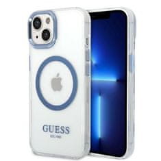 Guess GUHMP14MHTRMB hard silikonové pouzdro iPhone 14 PLUS 6.7" blue Metal Outline Magsafe