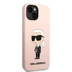 Karl Lagerfeld KLHMP14SSNIKBCP hard silikonové pouzdro iPhone 14 6.1" pink Silicone Ikonik Magsafe