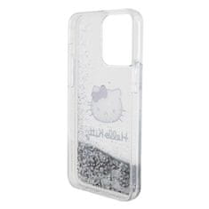 HELLO KITTY silikonový obal na iPhone 15 PRO MAX 6.7" Liquid Glitter Electroplating Head Logo