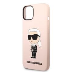 Karl Lagerfeld KLHMP14SSNIKBCP hard silikonové pouzdro iPhone 14 6.1" pink Silicone Ikonik Magsafe